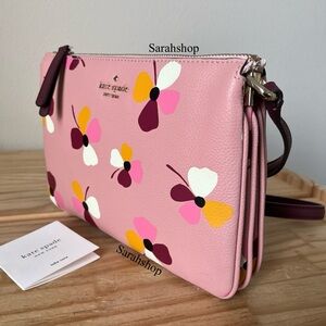 ♠️Kate Spade Jackson dusk buds triple gusset crossbody